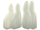 Range of ergonomic spray bottle HDPE