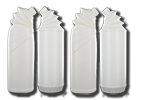Gamme de flacon en PEHD a tete articulee